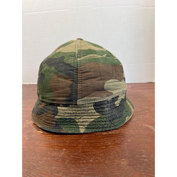 Vintage Camo Bucket Hat With Embroidered Design Size Large X3 - Picture 2 of 4